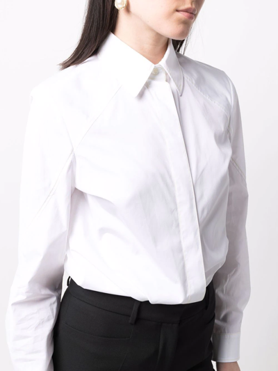 Ferragamo Long-sleeve Cotton Shirt In White
