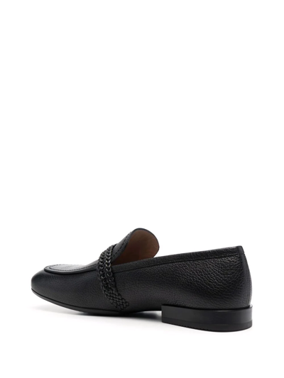 Shop Ferragamo Missouri Leather Loafers In Black