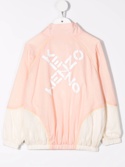 Shop Kenzo X Logo-print Track Jacket In Pink