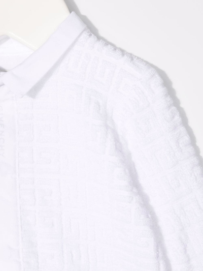 Shop Givenchy 4g Motif Babygrow Set In White