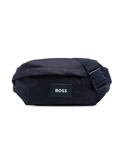Shop Bosswear Logo-patch Belt Bag In Blue