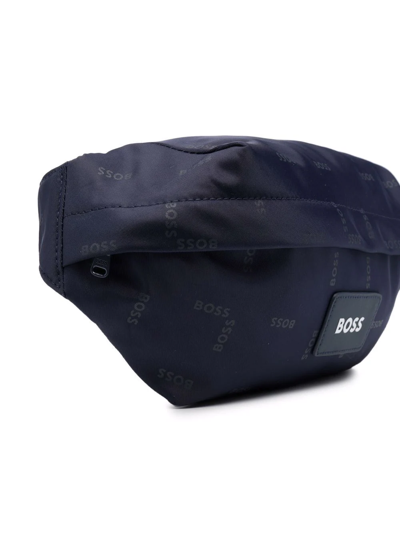 Shop Bosswear Logo-patch Belt Bag In Blue