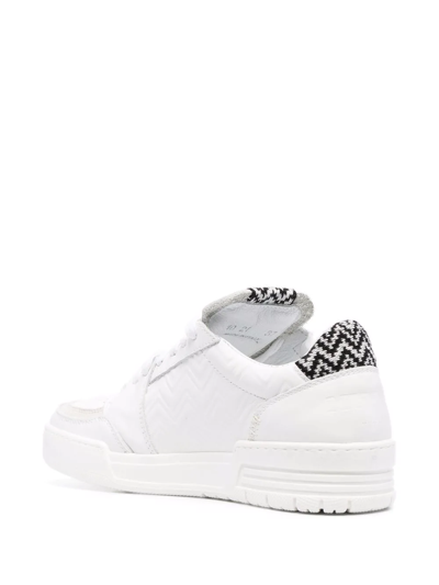 Shop Missoni Low-top Leather Sneakers In White
