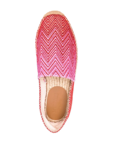 Shop Missoni Woven Zigzag Espadrilles In Red