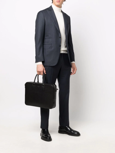 Aspinal Of London Mount Street Leather Briefcase In Black