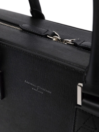Aspinal Of London Mount Street Leather Briefcase In Black