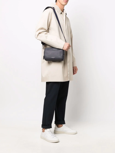 Aspinal Of London Reporter East-west Messenger Bag In Blue
