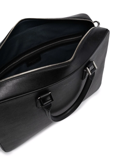 Aspinal Of London Mount Street Leather Briefcase In Black