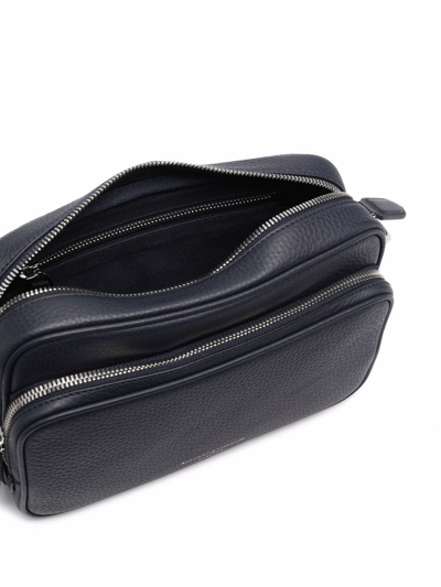 Aspinal Of London Reporter East-west Messenger Bag In Blue