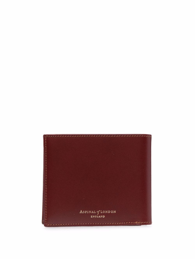 Shop Aspinal Of London Bi-fold Leather Wallet In Brown