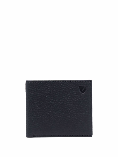 Shop Aspinal Of London Bi-fold Leather Wallet In Blue