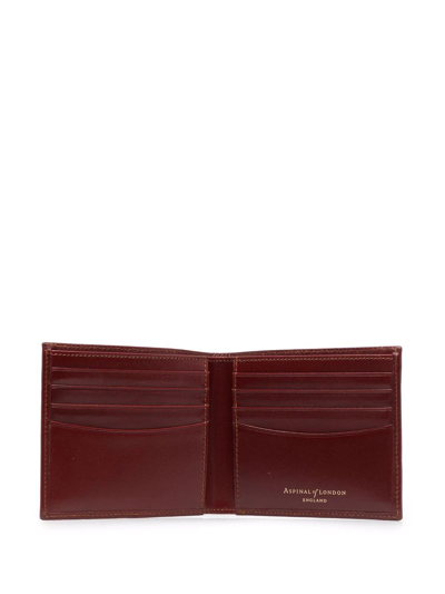 Shop Aspinal Of London Bi-fold Leather Wallet In Brown