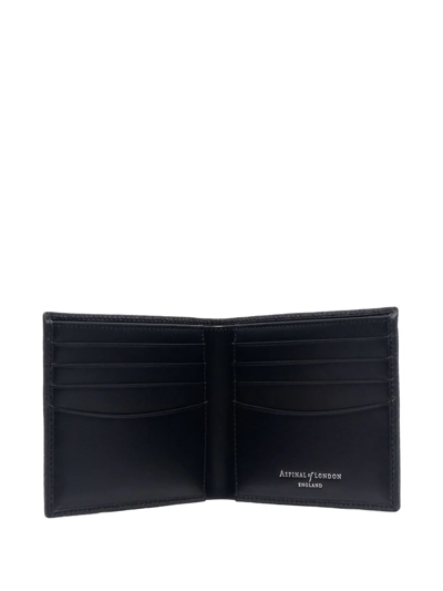 Shop Aspinal Of London Bi-fold Leather Wallet In Blue