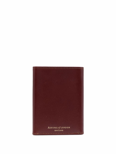 Aspinal Of London Tri-fold Leather Wallet In Brown