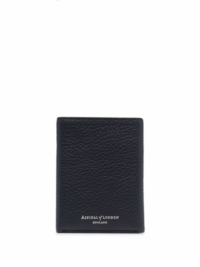 Shop Aspinal Of London Tri-fold Leather Wallet In Blue