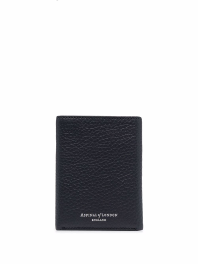 Aspinal Of London Tri-fold Leather Wallet In Blue