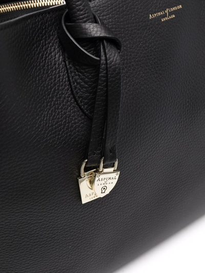 Aspinal Of London London Leather Tote In Black