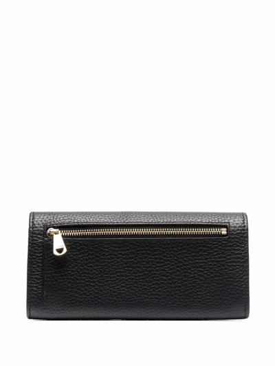 Shop Aspinal Of London Grained Leather Purse In Black