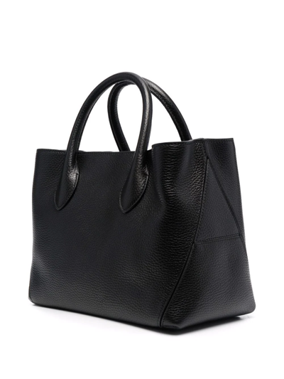 Shop Aspinal Of London London Leather Tote In Black