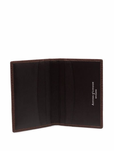 Shop Aspinal Of London Bi-fold Leather Wallet In Brown