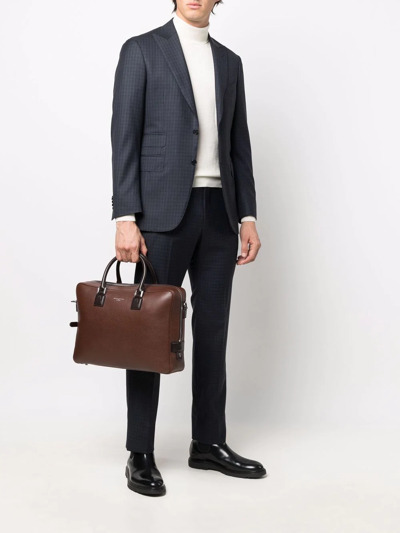 Aspinal Of London Small Mount Street Briefcase In Brown
