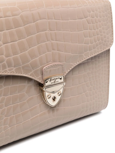 Aspinal Of London Mayfair Crocodile-effect Tote Bag In Neutrals