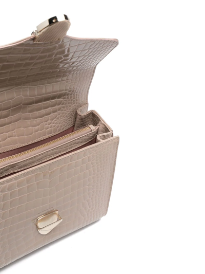 Aspinal Of London Mayfair Crocodile-effect Tote Bag In Neutrals
