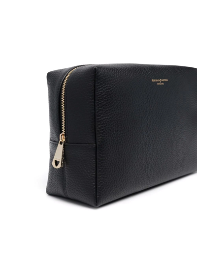 Aspinal Of London London Pebbled Makeup Bag In Black