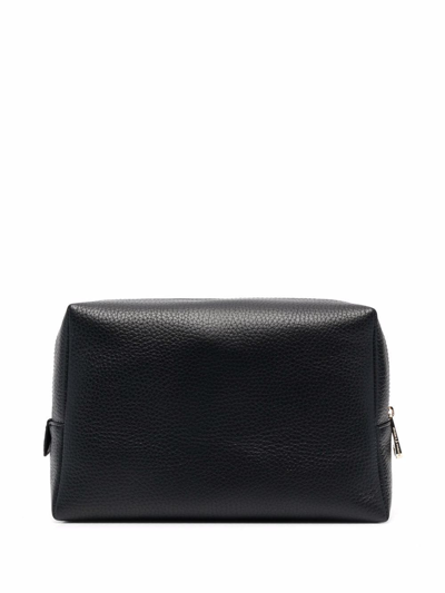 Shop Aspinal Of London London Pebbled Makeup Bag In Black