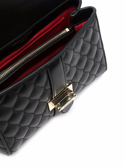 Shop Aspinal Of London Lottie Quilted Crossbody Bag In Black