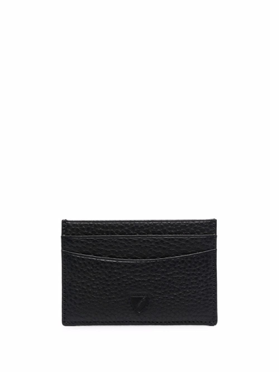Shop Aspinal Of London Grained Leather Cardholder In Black