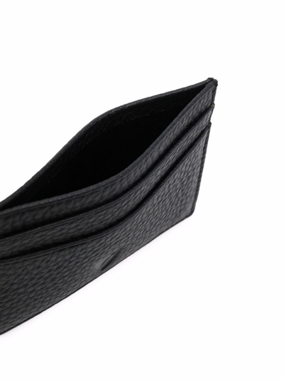 Aspinal Of London Grained Leather Cardholder In Black
