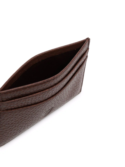 Aspinal Of London Grained Leather Cardholder In Brown