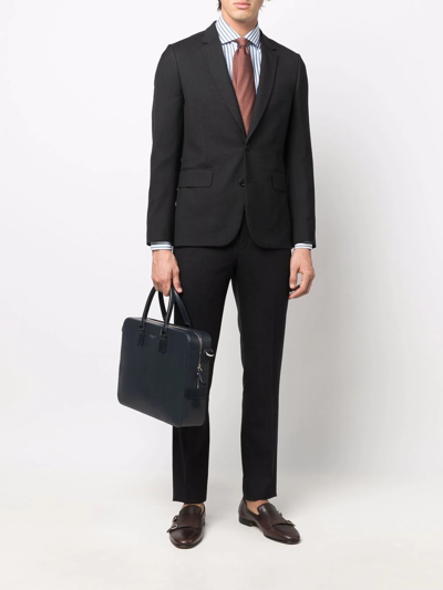 Aspinal Of London Small Mount Street Briefcase In Blue