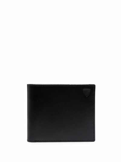 Shop Aspinal Of London Bi-fold Leather Wallet In Black
