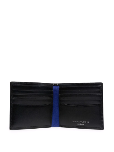 Shop Aspinal Of London Bi-fold Leather Wallet In Black