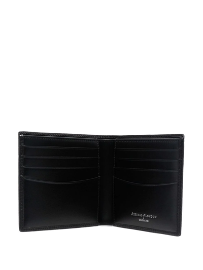 Aspinal Of London Bi-fold Leather Wallet In Black