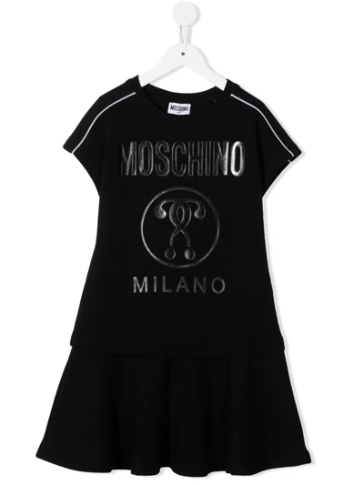 Shop Moschino Logo-print T-shirt Dress In Black