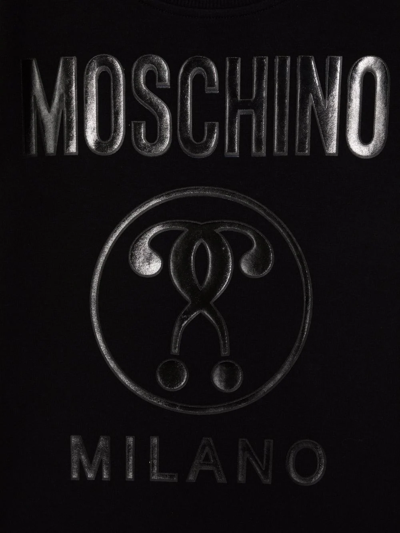 Shop Moschino Logo-print T-shirt Dress In Black