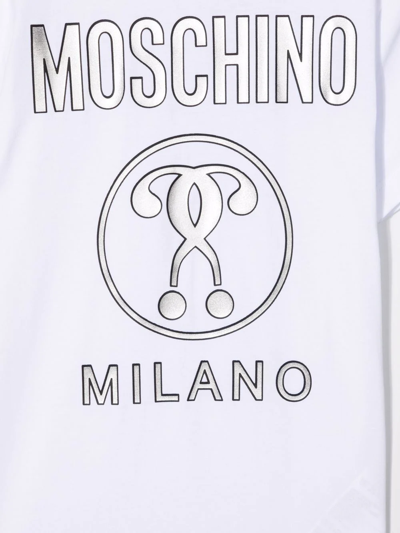 Shop Moschino Logo-print T-shirt In White