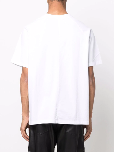 Shop Heliot Emil Tiny Logo-print T-shirt In White