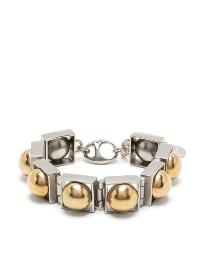 Shop Ports 1961 Chunky Chain-link Bracelet In Silver