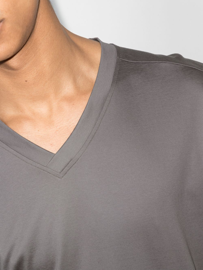 Zimmerli Long-sleeve Cotton T-shirt In Grey