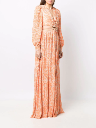Shop Jonathan Simkhai Abstract-print Priya Dress In Orange