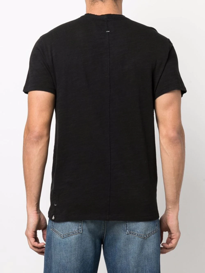 Shop Rag & Bone Short-sleeve Henley T-shirt In Black