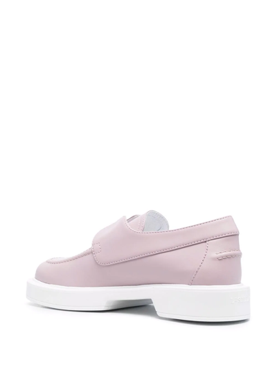 Shop Le Silla Yacht Two-tone Loafers In Purple