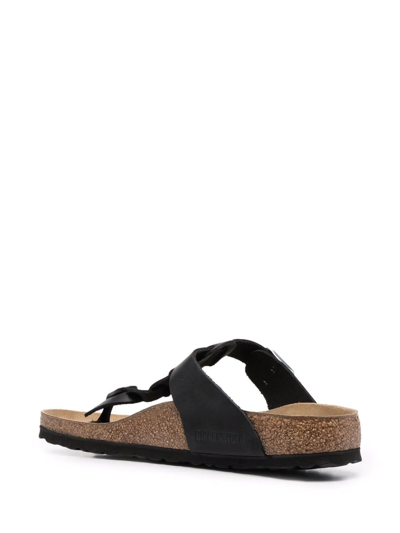 Shop Birkenstock Gizeh Braided-strap Sandals In Black