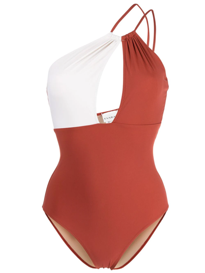 Evarae Rizo One-shoulder Swimsuit In Red