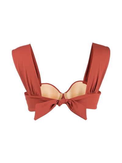 Shop Evarae Sweetheart-neckline Bikini Top In Red