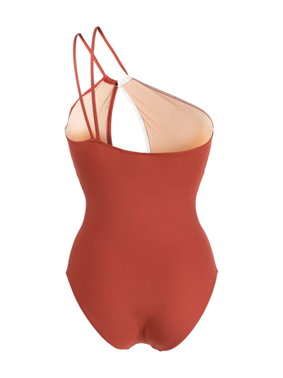 Evarae Rizo One-shoulder Swimsuit In Red